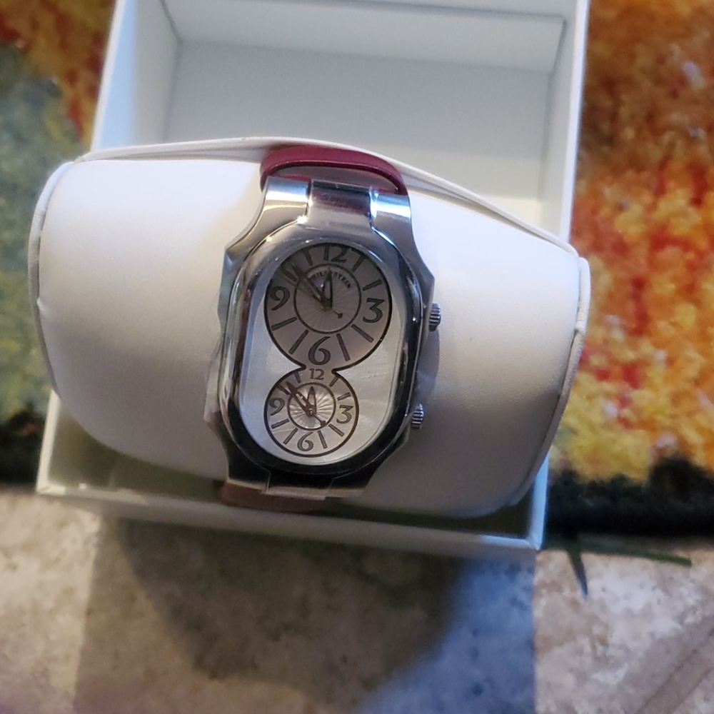 Philip stein large double gorgeous dual time